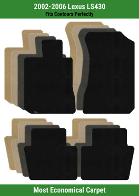 Lloyd Velourtex Front & Rear Row Carpet Mats for 2002-2006 Lexus LS430 