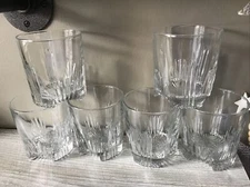 Set Of 6 Vintage BORMIOLI ROCCO SELECTA Crystal double old fashion 3.5”T 3.25”W