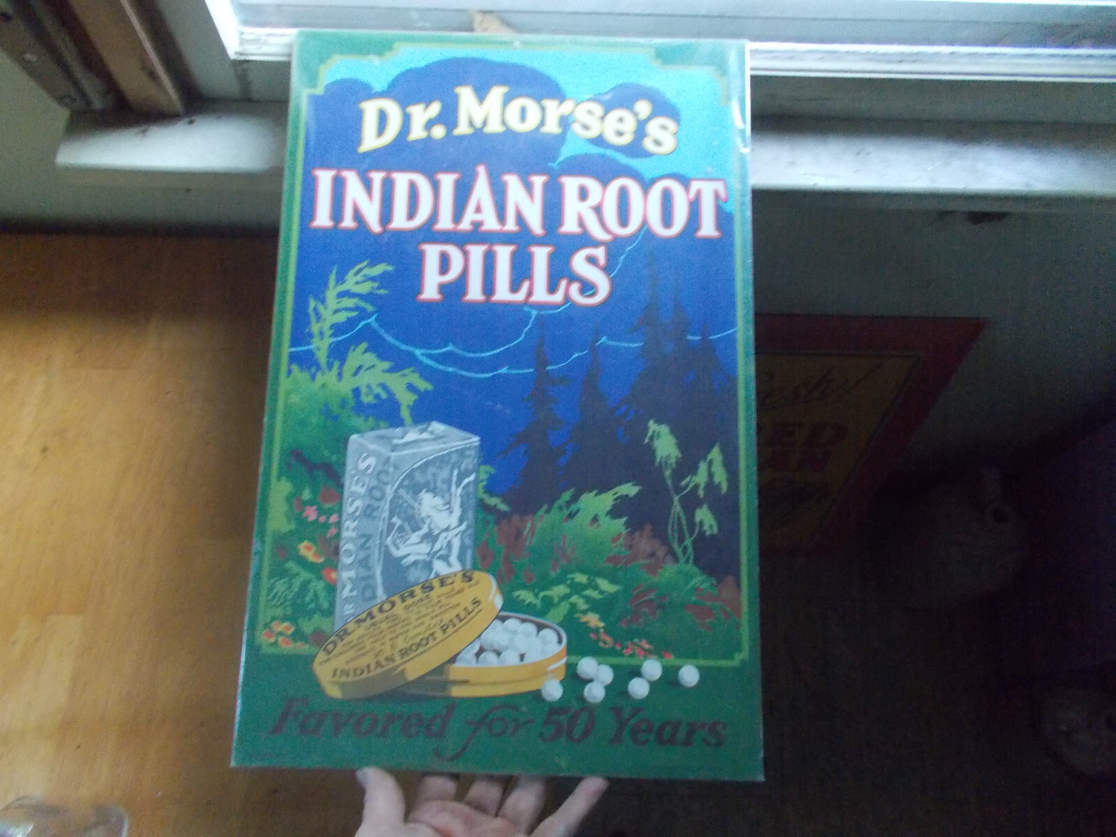 1915 DATED ORIGINAL DR.MORSE'S INDIAN ROOT PILLS DRUG STORE ADVERTISING