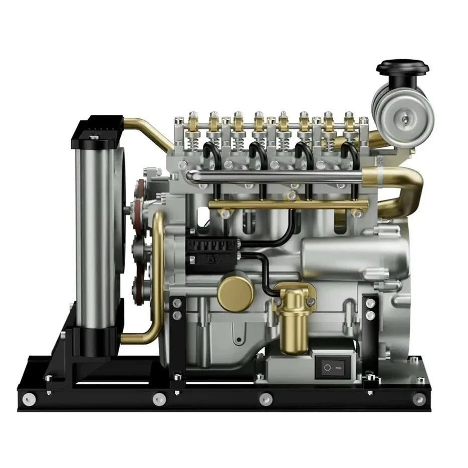 TECHING Mini Diesel Four-cylinder Mechanical Metal Assembled Engine KIT Model - Image 2 of 4