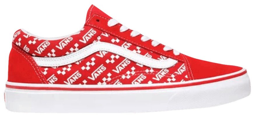 Vans Old Skool Logo Repeat - Racing Red for sale | eBay