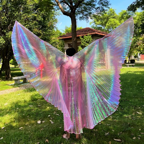 Transparent Belly Dance Wings Stage Performance Dancing Props - Picture 20 of 42