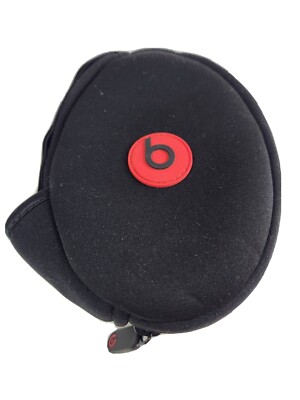 Beats Monster Headphone Soft Carry Case. CASE ONLY. Black & Red Padded Neoprene.