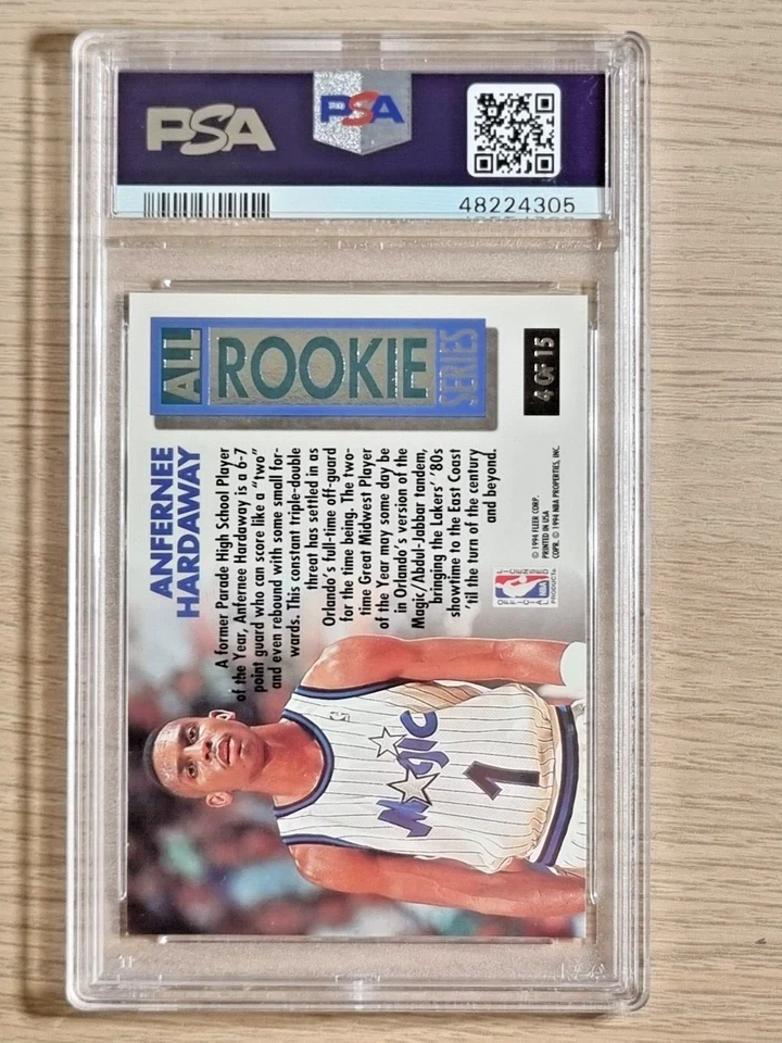 1993-94 Fleer Ultra All Rookies #4 Anfernee Hardway | Penny Rookie (RC) PSA 9 - image 2 of 2