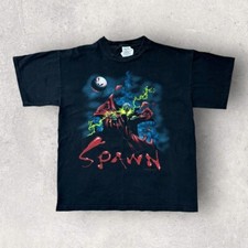 Vintage 90s Spawn Necroplasm Eyes T-Shirt Large Todd McFarlane