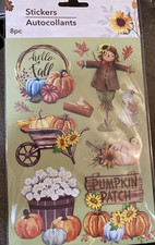 Greenbrier International, Inc. Fall Themed Scrapbook Stickers NIP 8 total