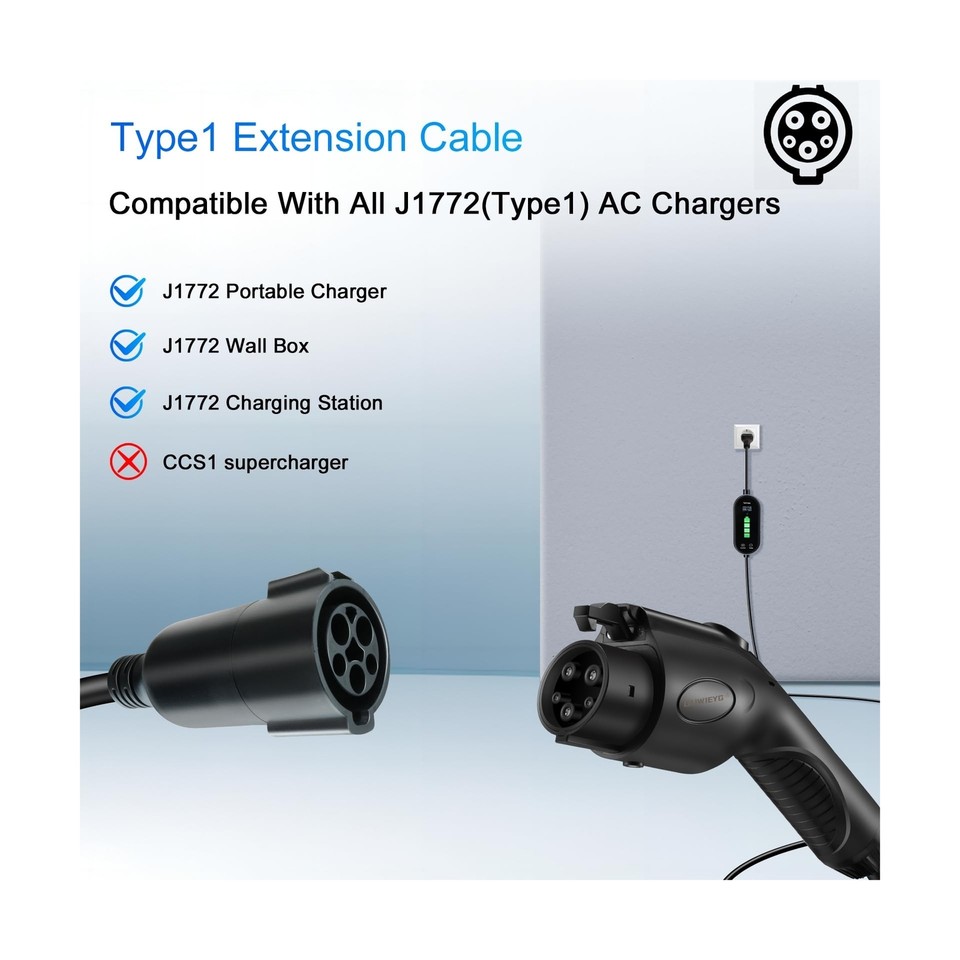 Ev Extension Cord Level 2 SEGUMA 21ft J1772 EV Extension Cable