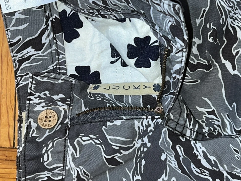 Pantalones Cortos Carga Camuflaje Niños Gris Algodón Talla 10 Lucky Brand Foto 3 de 4