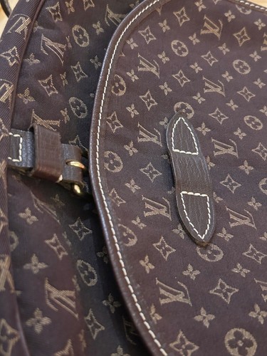 Louis Vuitton Saumur 30 Mini Lin marrón | Bolso bandolera vintage | ¡Excelente estado! - Imagen 4 de 24