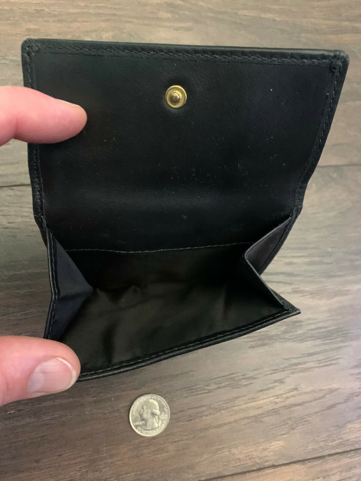 Coach Black Trifold Wallet Gem