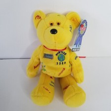 1999 Treasure Champs Dancin Dawn Countdown Critters Bear Plush Bean Promo Issue