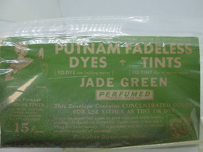 Vintage Putnam Fadeless Dyes/Tints USA New/Old Stock, CIRCA