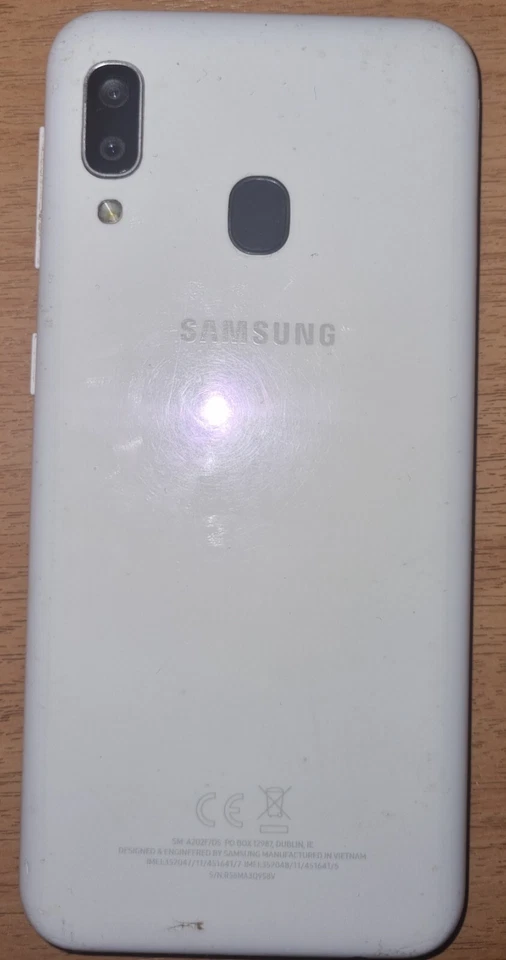 Samsung Galaxy A20e 32GB - Weiß Ohne Simlock Dual-SIM Display Flimmer SM-A202F, Foto 3 von 4