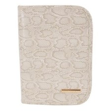 Marcy McKenna Taupe Python Jewelry Portfolio Travel Case Removable Mini Case New