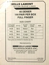 Wells Lamont Large Full Finger White Nylon Glove Liner, M40L, 144 Pairs/Cs