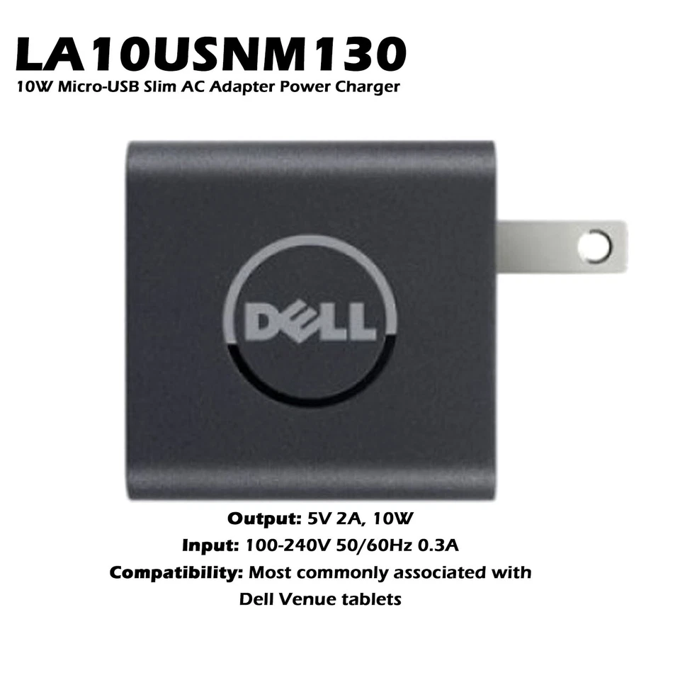 Lot of 2 Genuine Dell Venue 7/8/10 10W 5V 2A Tablet AC Adapter LA10USNM130 X6WRH - Image 2 of 4