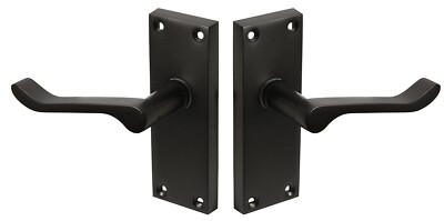 Victorian Scroll Matt black internal door handles set 120x42mm | eBay