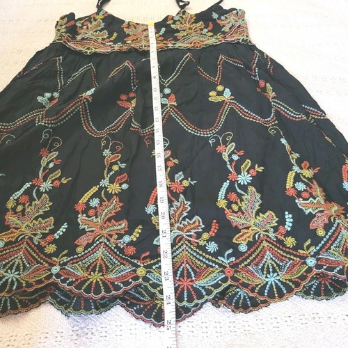 Urban Outfitters Women's Size Medium Black Embroidered Jamie Babydoll Dress NWT - Picture 7 of 7