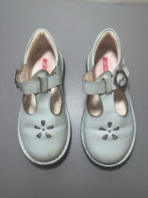 Bosi Lorela Azul Soft Leather Mary Janes Girls Light blue Shoes Sz 28 US 11 #24