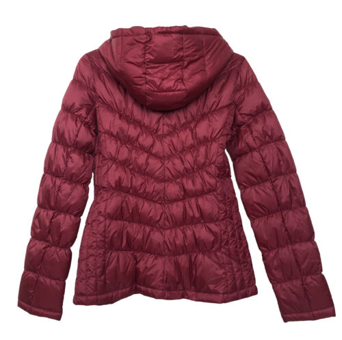 Michael Kors Down Packable Hood Puffer Jacket Burnt Red Women XS Quilted $190 - Picture 3 of 8