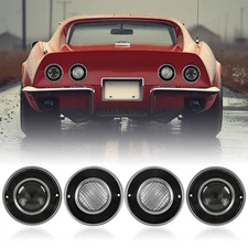 Tail Lights and Backup Lights Set For Chevrolet Corvette C3 1975-1979 Smoked