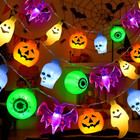 5-IN-1 Battery Operated Halloween Lights, Spooky Indoor Outdoor Halloween Decora