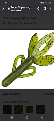 Zoom Super Salt Plus Brush Hog Watermelon Seed Bait  8 Pack