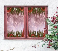 3D Spot A53 Christmas Window Film Print Sticker Cling Stained Glass Xmas Zoe