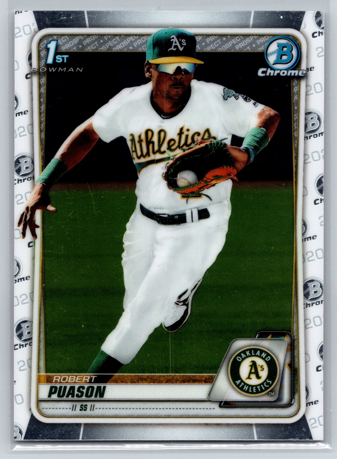 2020 Bowman #BCP-145 Robert Puason Chrome Prospects Oakland Athletics