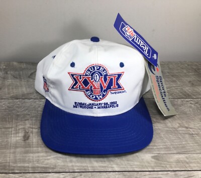 Vintage Sports Specialties Twill NOS Super Bowl XXVI Blue