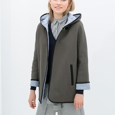 zara long hooded cape