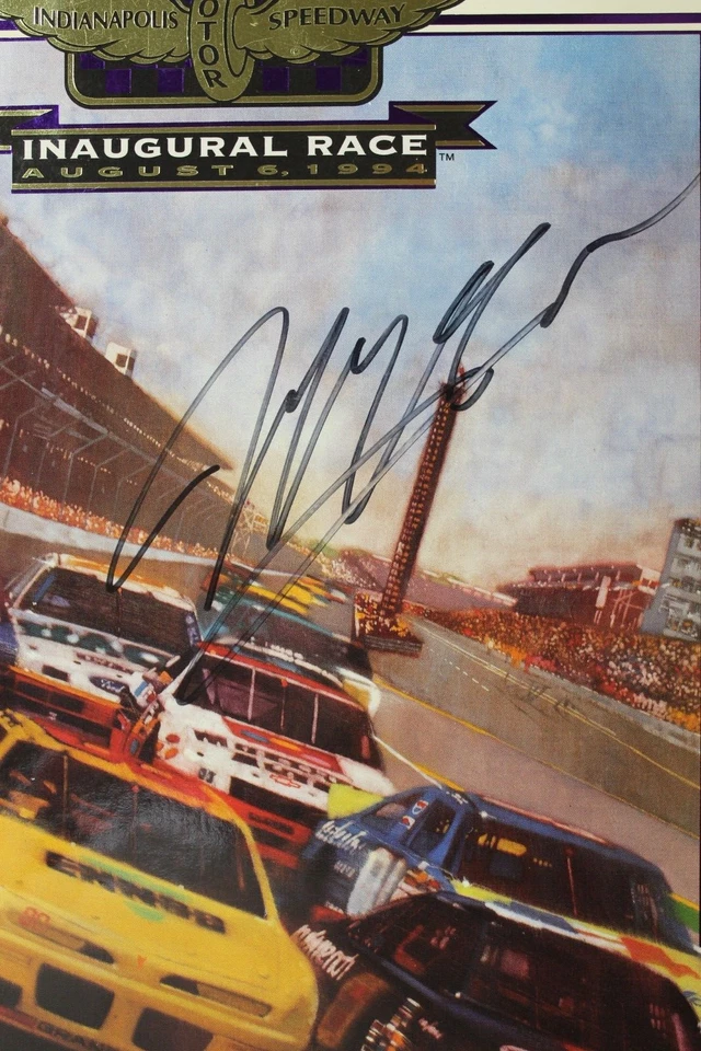 Jeff Gordon Signed Autographed 1994 Brickyard 400 Program Ticket Garage Pass JSA - Image 2 of 4
