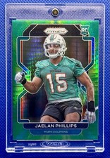 2021 Panini Prizm Jaelan Phillips Green Hyper Prizm RC /175 Dolphins Panthers