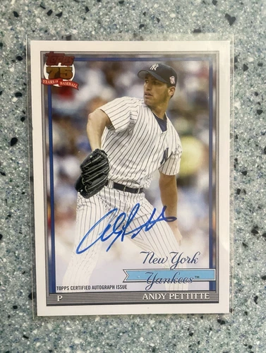2026 Topps Series 1 Andy Pettitte 1991 Topps Baseball Autographs (RAW)
