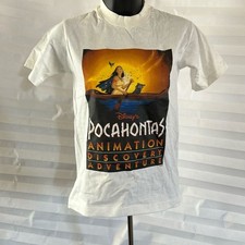Disney Pocahontas 1995 T-Shirt Medium M Vintage Animation Adventure Movie Shirt