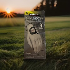 Kirkland Signature Cabretta Leather Golf Gloves 4 Pack, Size Small, Left Hand