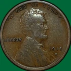 1915-D Lincoln Wheat Cent Fine F Coin #34896