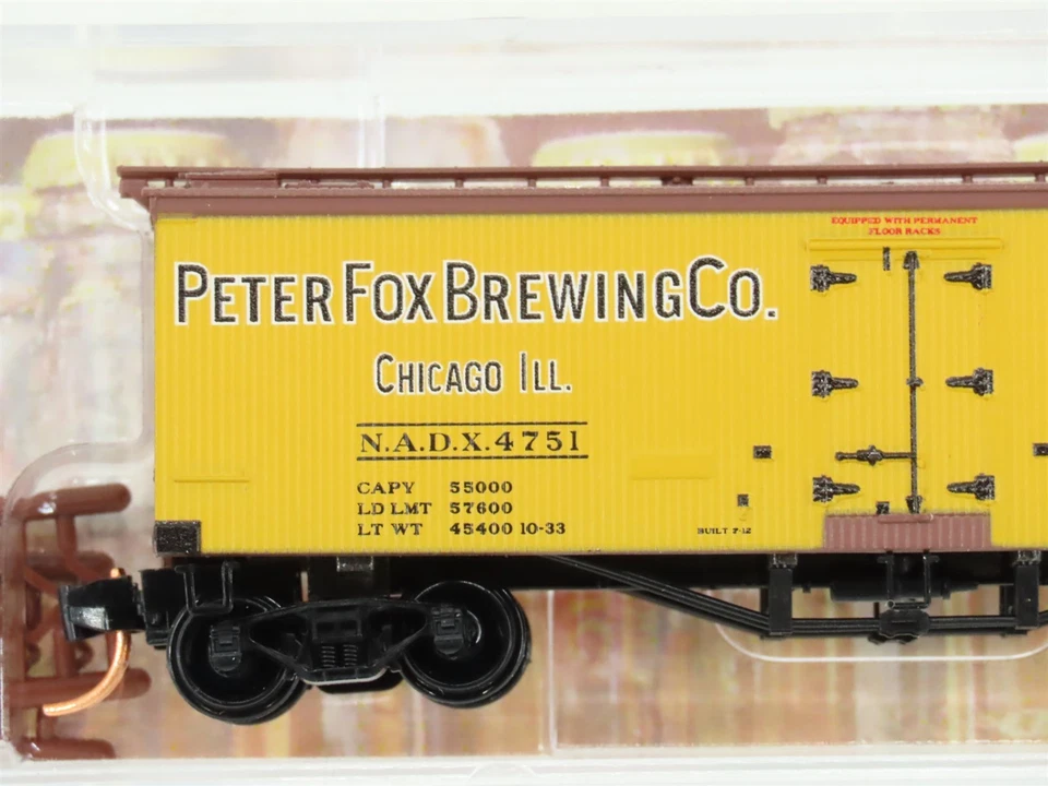 N Scale Micro-Trains MTL 05800200 NADX Fox Brewing 36' Wood Reefer #4751 - Image 2 of 4