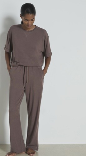 REISS FELICITYTHERMAL JERSEY DRAWSTRING JOGGERS IN DARK MINK - Picture 2 of 5