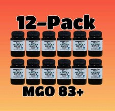 NEW ZEALAND RAW MANUKA HONEY 12 Pack MGO 83 1.1Lb 500g