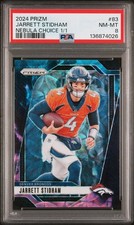 2024 Panini Prizm Jarrett Stidham #83 Nebula Choice 1/1 One Of One PSA 8 Broncos