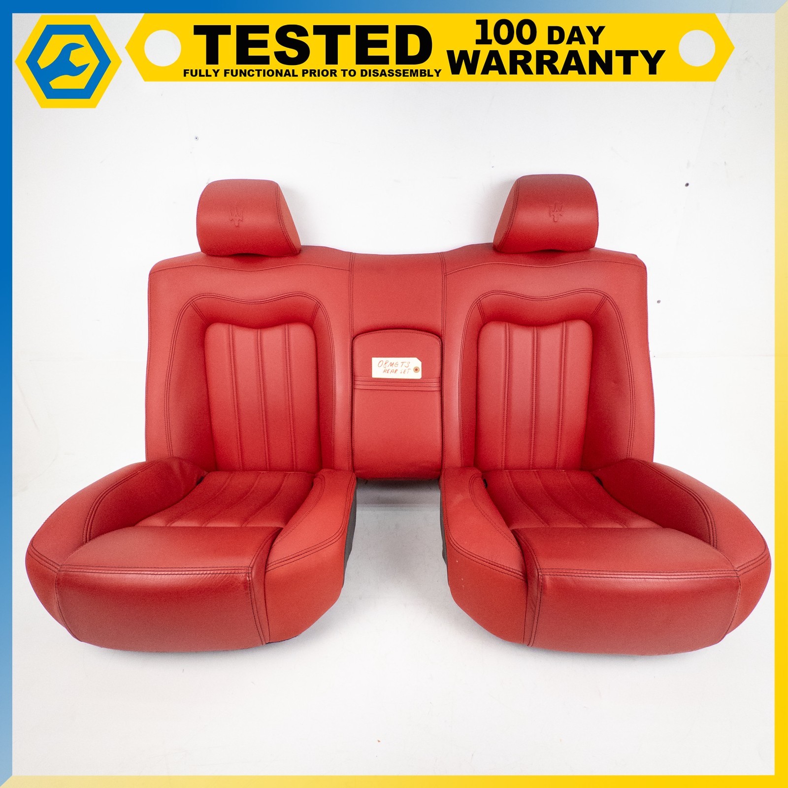 08-19 MASERATI GRANTURISMO COUPE REAR RIGHT & LEFT SIDE SEAT ASSEMBLY SET OEM