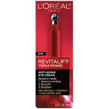 L'oreal Paris Revitalift Triple Power Anti-Aging Eye Cream .5 oz Retinol Vit C