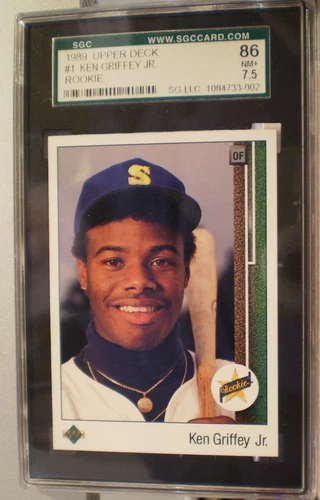 1989 Upper Deck KEN GRIFFEY JR  #1 SGC Graded 86 NM+ 7.5