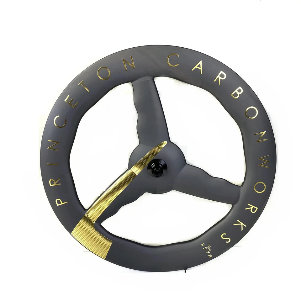 700C碳纤维公路自行车3辐轮组盘/轮辋制动TT自行车车轮 — 第 2/4 张图片