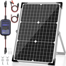 Voltset Solar Panel Kit 30W 12V with MPPT Controller, Solar Battery Trickle Char