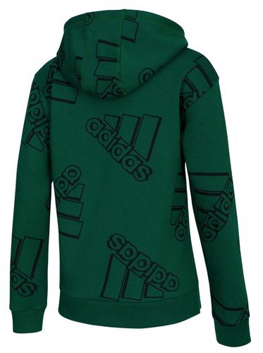 Adidas Boys Brand Love Pullover Hoodie Medium (10/12) Collegiate Green - NWT - Picture 2 of 2