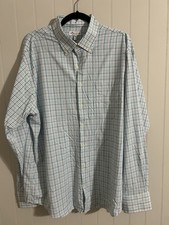 Peter Millar Summer Comfort - XL - Blue/Pink Plaid Long Sleeve Performance