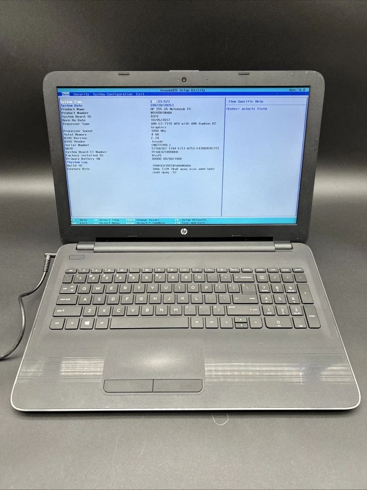 HP 255 G5 Notebook | AMD E2-7110 | 4GB RAM | No OS | No Ac Cord | Needs Battery. - Image 2 of 4