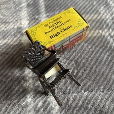 Vintage Die-Cast Metal Miniature Bronze Finish High Chair Pencil Sharpener